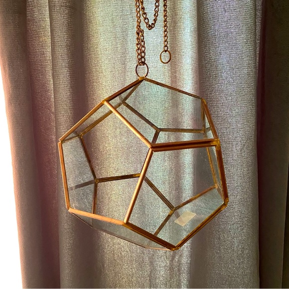 Glass Geometric Sphere Prism Terrarium - Picture 2 of 7